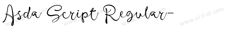 Asda Script Regular字体转换 Asda Script Regular字体转换
